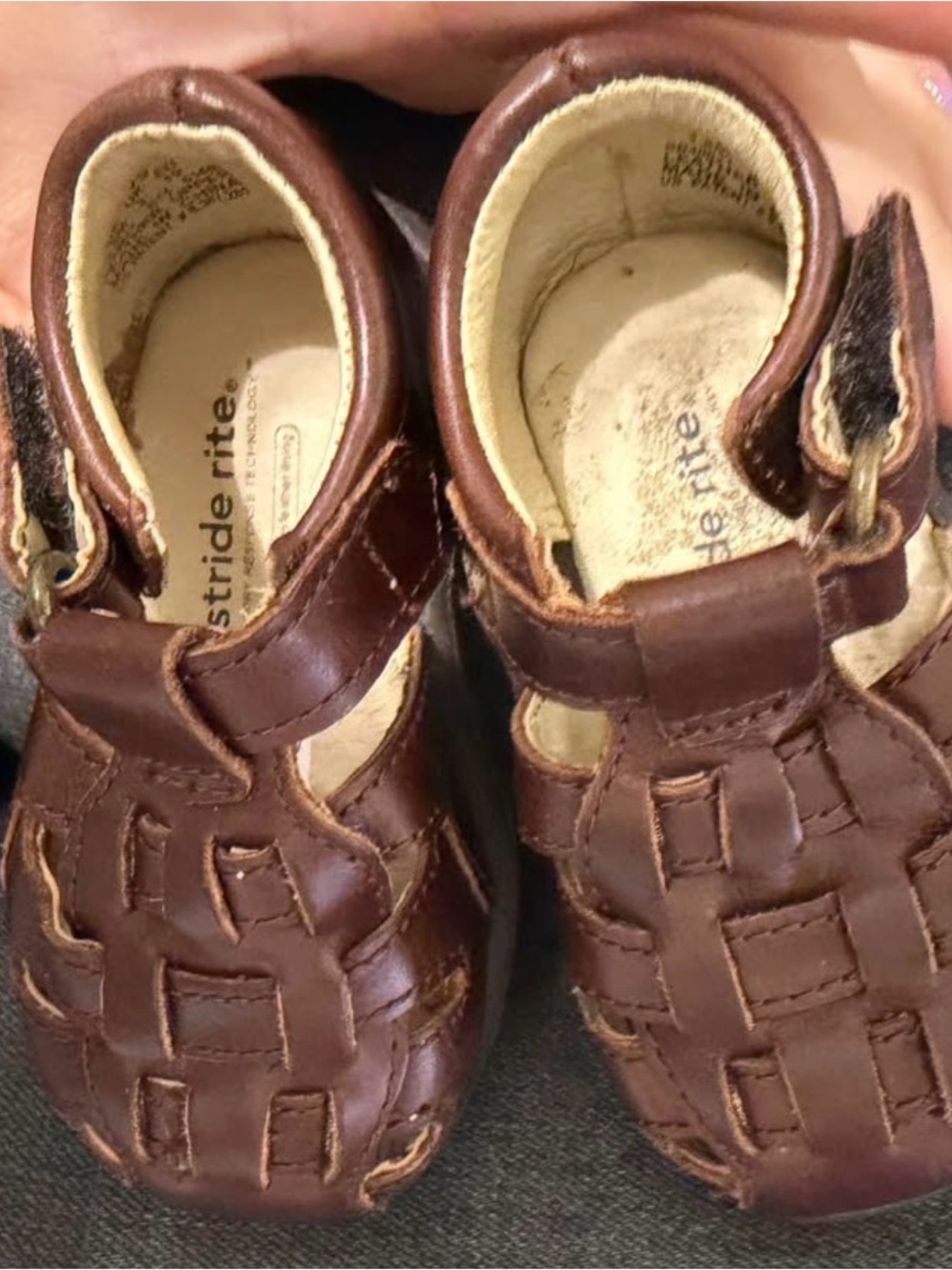Lot of Stride Rite Brown Leather Toddler Sandals